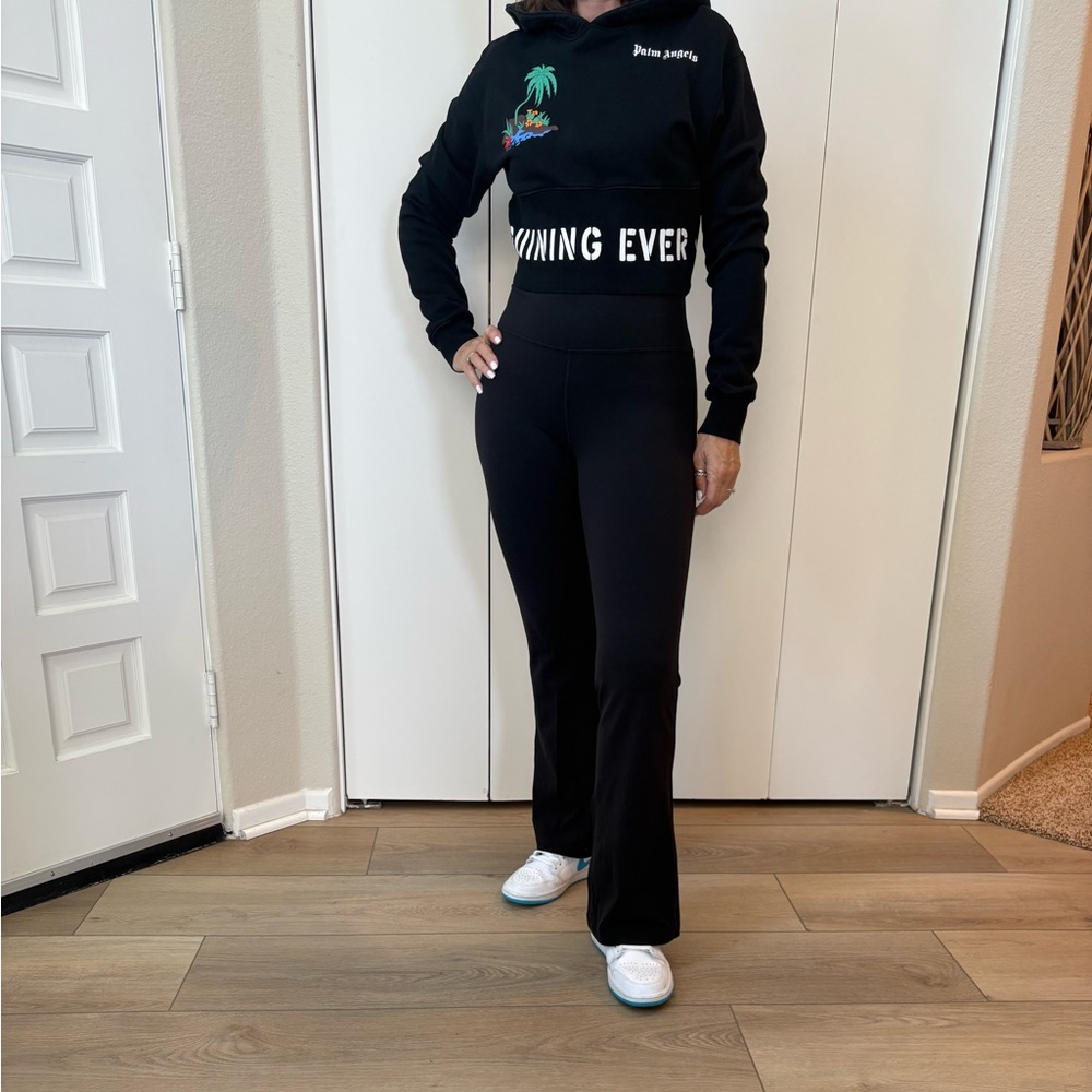 Palm Angels cropped women’s hoodie.